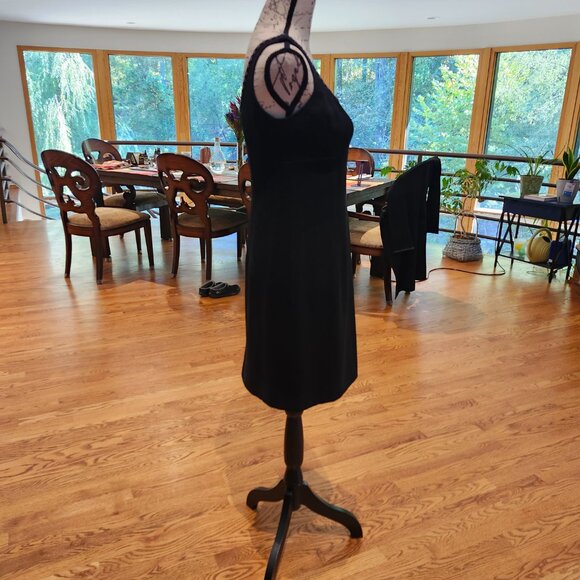 NANETTE LEPORE Duster Dress Suit Black with Gray Crochet Trim - Picture 14 of 16